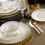 Hermia Juego de Cena de Porcelana de 24 Piezas Blanco